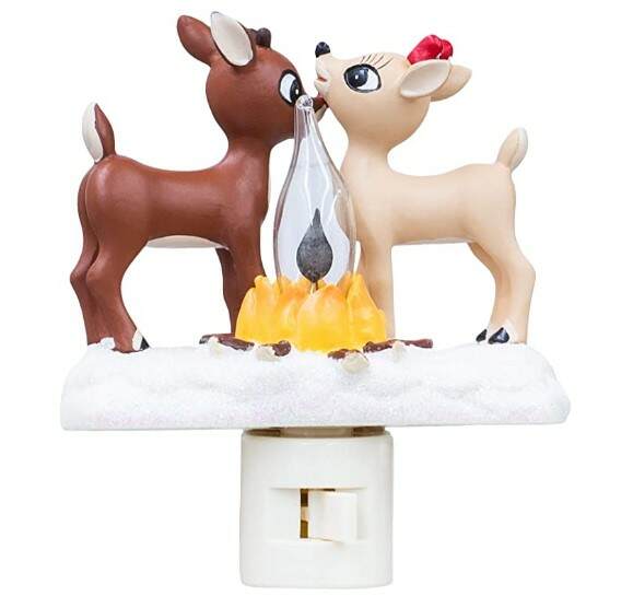 Item 134393 Rudolph and Clarice By Fire Nightlight