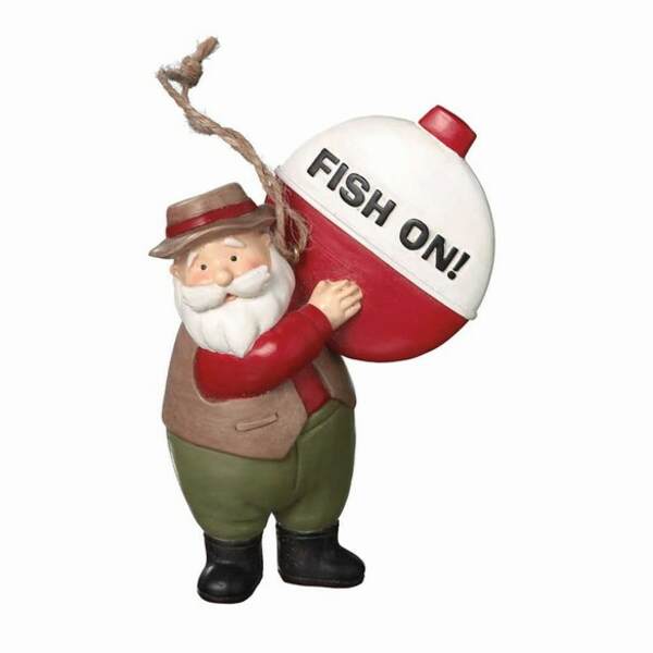 Item 262112 Santa With Bobber Ornament