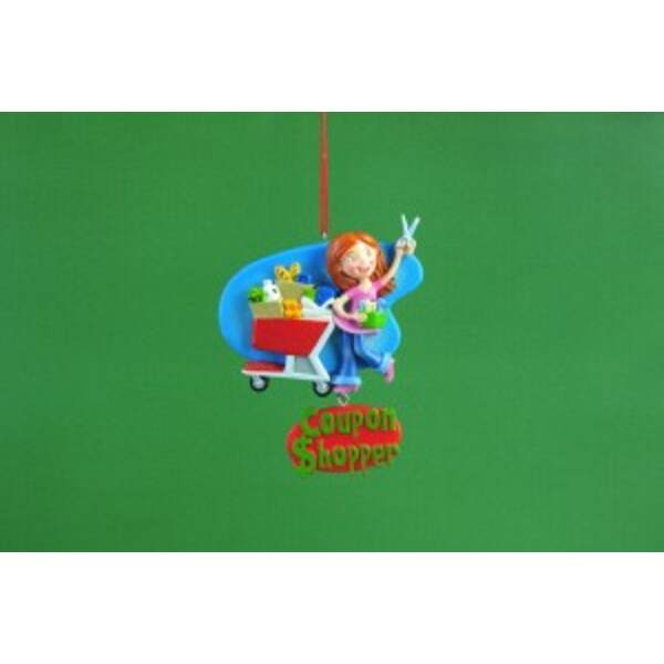 Item 483424 Shopping Girl Ornament