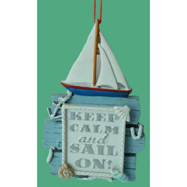 Item 483770 Keep Calm and Sail On Ornament