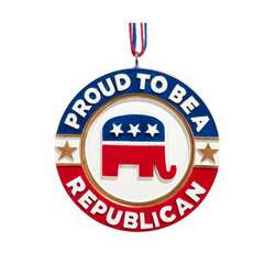 Item 104285 Republican Political Disc Ornament