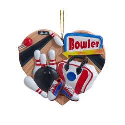 Item 105243 Heart Shaped Bowling Ornament