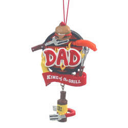 Item 260491 Dad King Of The Grill Ornament