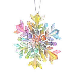 Item 302304 Multi Color Snowflake Ornament