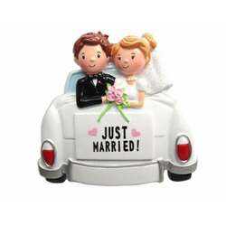 Item 459405 Just Married Car Ornament